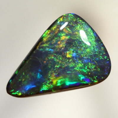 SOLID BLACK OPAL Bright golden gem fire SEE VIDEO